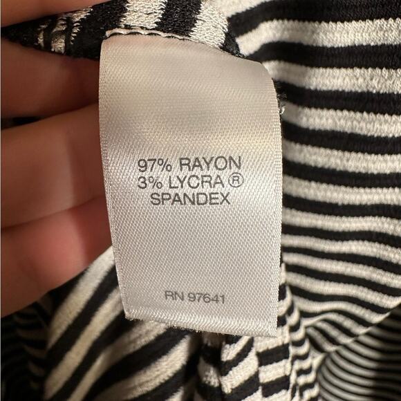 J. Jill Wearever striped open front cardigan Women MP Black white Classic Spring - Picture 5 of 10